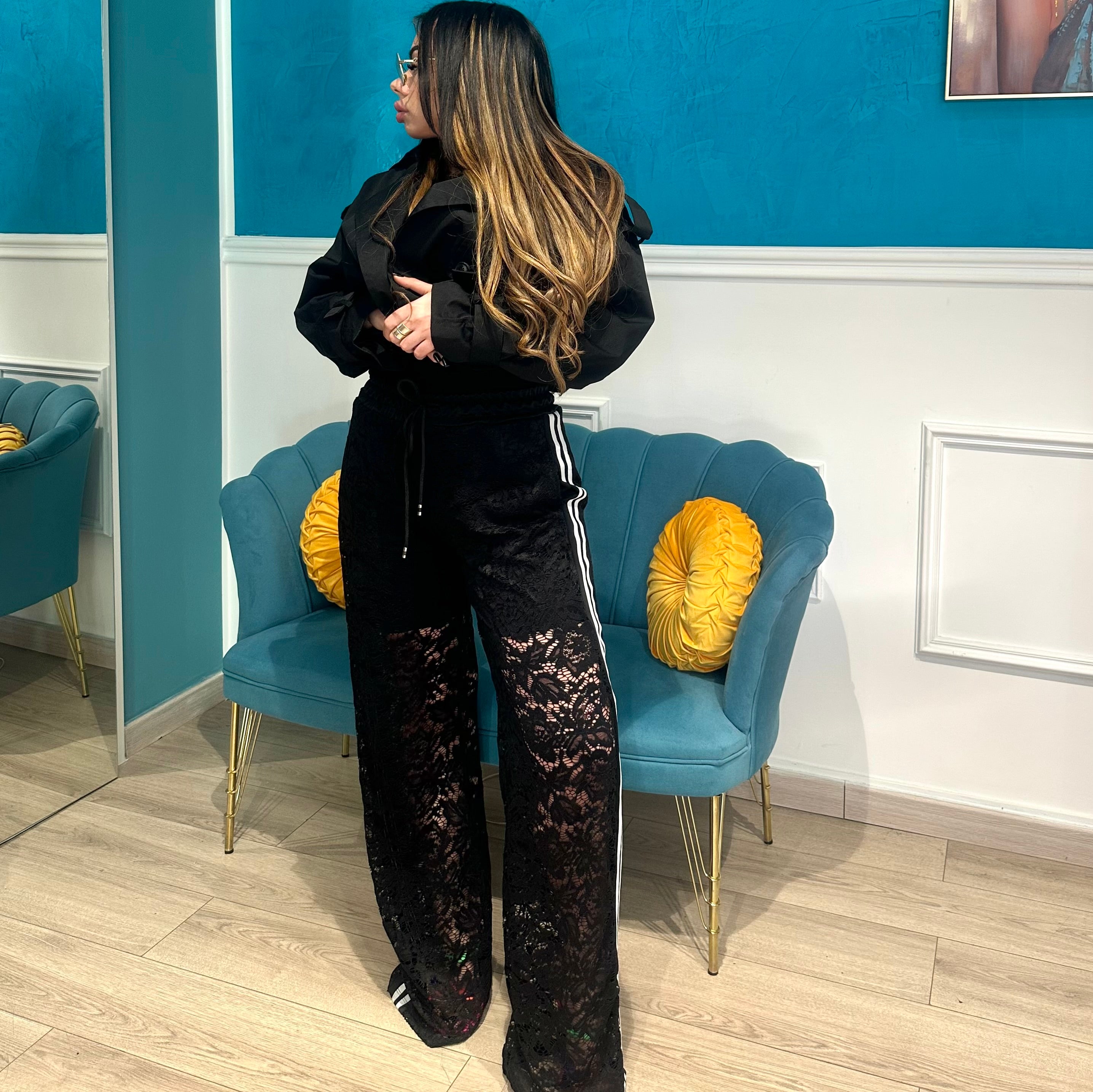 Pantaloni in pizzo
