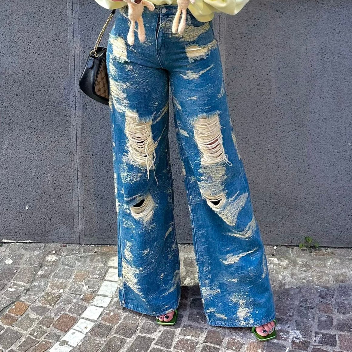 Jeans sfumature gialle