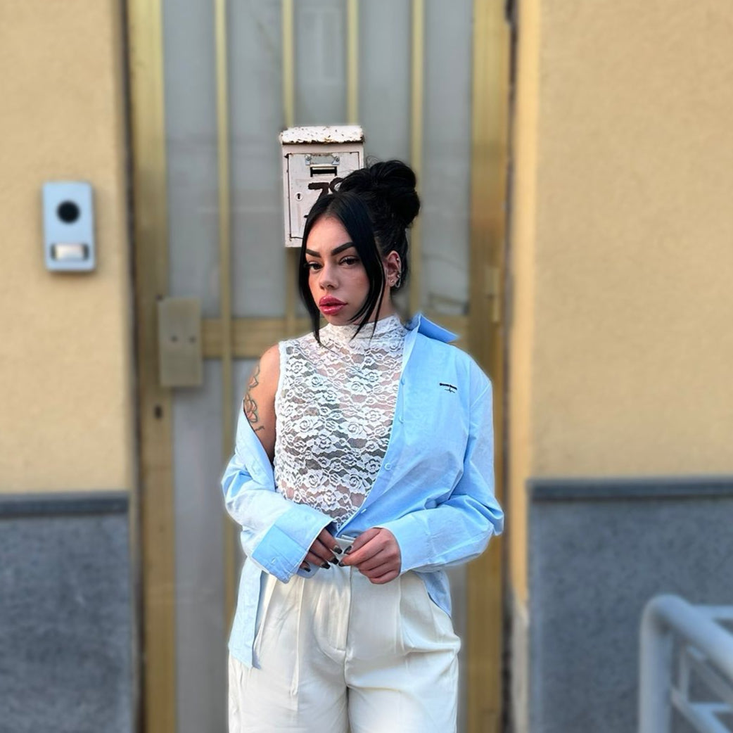 Camicia + canotta in pizzo