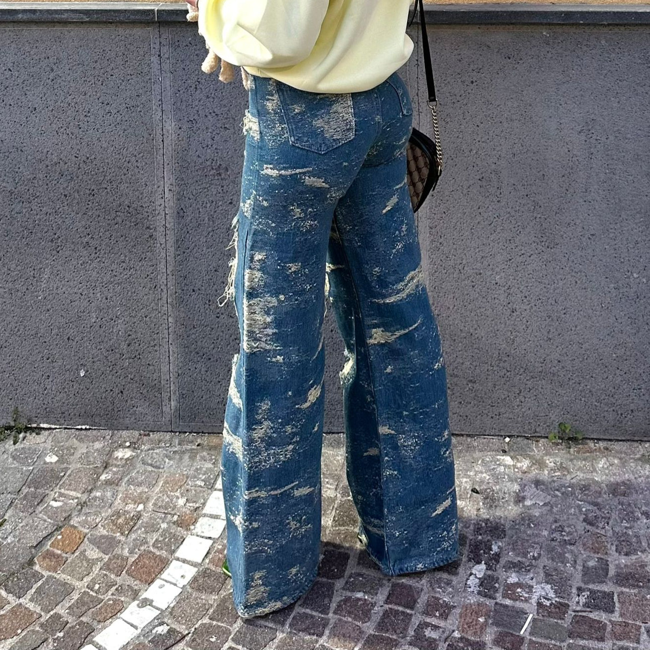 Jeans sfumature gialle